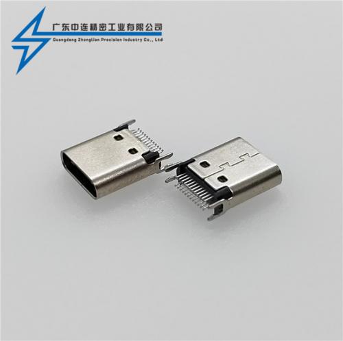 ZL-342 TYPE C母座24P短體夾板0.8 1.0 
