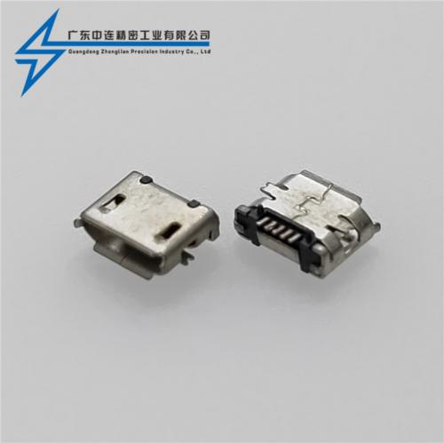 ZL-203 MICRO母座全貼有柱卷邊霧錫