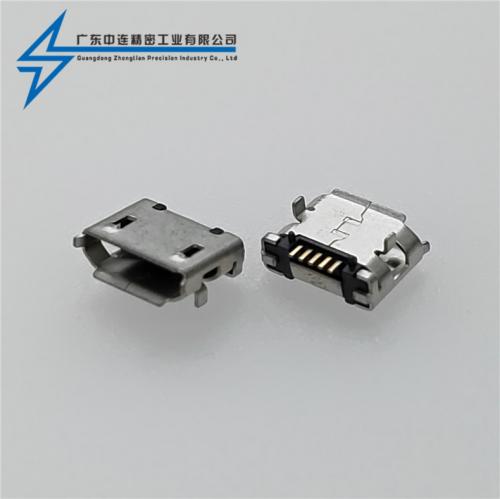 ZL-205 MICRO母座插板間距6.4有柱卷邊
