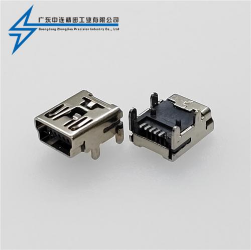 ZL-187 MINI母座四腳插板端子SMT有柱