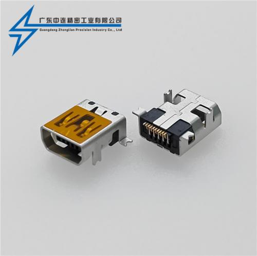 ZL-378 MINI母座10PIN前插后貼 貼麥拉