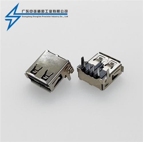 ZL-361AF90度卷邊直角LCP灰膠鐵殼 大電流