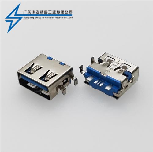 ZL-366 AF短體沉板直邊SMT LCP藍(lán)膠鐵殼1.9 5PIN