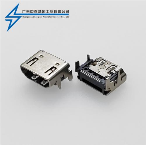 ZL-276 HDMI母座A TYPE四腳端子SMT