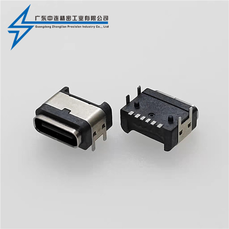 ZL-297TYPE C母座6P四腳 防水款