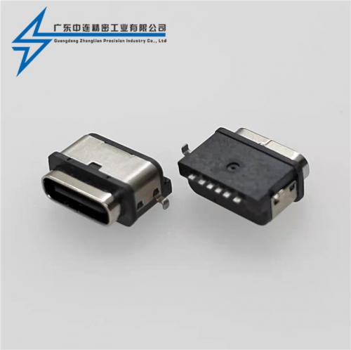 ZL-300 TYPE C母座6P沉板后兩腳 防水款