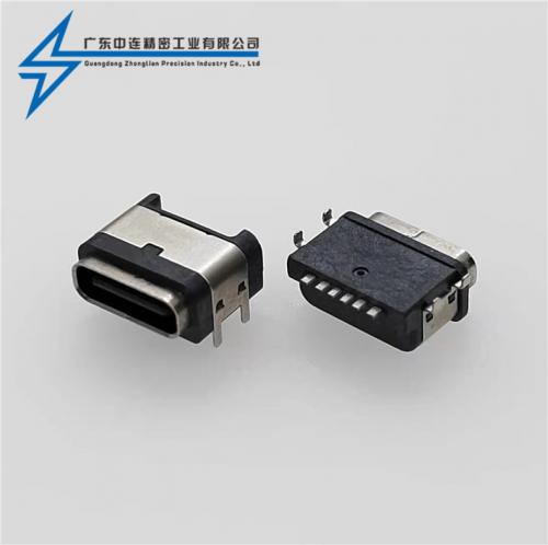 ZL-302TYPE C母座6P沉板四腳 防水款