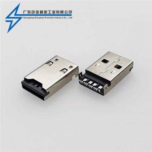 ZL-326 A公+TF卡座二合一 LCP灰膠 